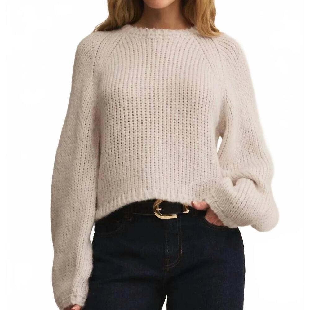 NEW Z SUPPLY women's sheena sweater in turtle dove